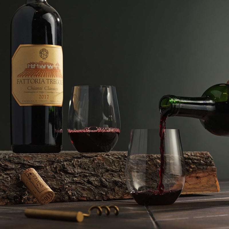 Munfix Plastic Stemless Wine Glasses 24 Pack, Disposable 12 Oz Clear Plastic Wine Cups Shatterproof Recyclable and BPA-Free - Image 5